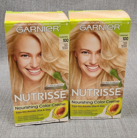 Garnier Other - Garnier Hair Color Nutrisse Nourishing Creme 100 Extra-Light Natural Blonde/ 2